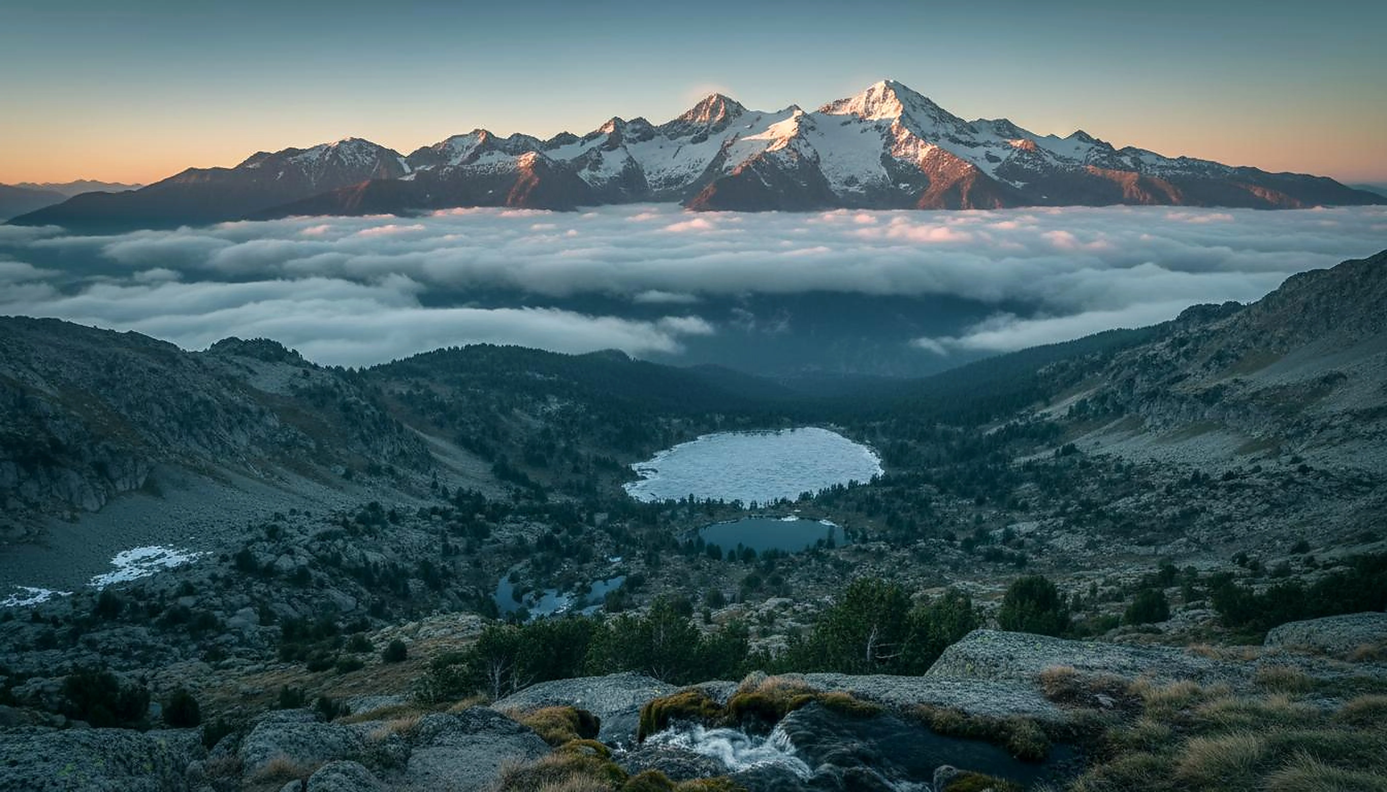 Pyrenean mountains at dawn